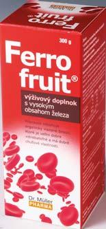 Ferrofruit Výživový doplnok v tekutej forme Železo prispieva k normálnej tvorbe červených krviniek a hemoglobínu prispieva k normálnej funkcii imunitného systému prispieva k zníženiu miery únavy a