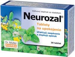 Zloženie v 10 v 1 tablete % RVH* v 1 tablete extrakt medovky lekárskej (pomer extrakt : droga = 1:3, zodpovedá 300 mg sušeného listu) 16,7 g 100 mg nestanovené extrakt kozlíka lekárskeho (pomer