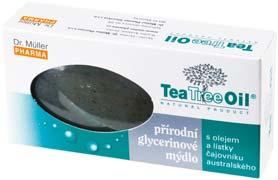 Tea Tree Oil dáva tomuto jemnému mydlu dlho trvajúci dezodoračný účinok a obsiahnuté lístky pôsobia ako prírodný peelingový prostriedok.