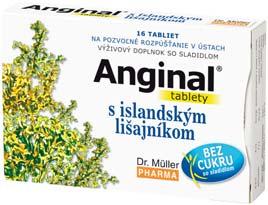 Anginal V tabletách a ústnych sprejoch radu Anginal sú obsiahnuté extrakty z obľúbených bylín. Tablety Anginal sú bez cukru a všetky obsahujú vitamín C.