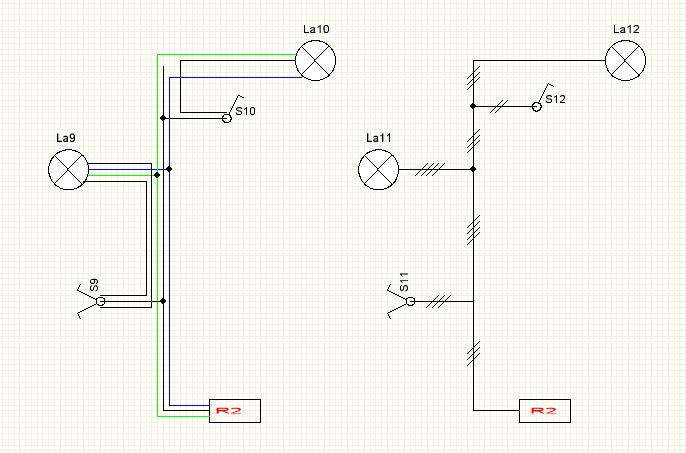 vodiče: CYKY-j 3x2,5+ CYKY A 2x1,5)