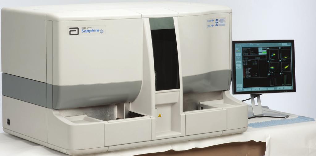 HIGH EFFICIENCY HEMATOLOGY AND CELL-DYN Sapphire HIGH EFFICIENCY HEMATOLOGY ANALYTICAL PERFORMANCE TO MEET YOUR NEEDS PRODUCT INFORMATION MAXIMUM THROUGHPUT (AUTOLOADER MODE) CBC: 105 per hour CBC +