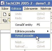 1.0-2 1.0.3 Vymazanie a výmena pozadia Vymazanie pozadia urobíte tak, že vyberiete v menu Editácia voľbu