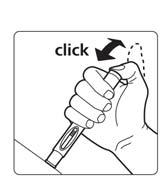 Ţineţi stiloul injector (pen-ul) preumplut apăsat pe piele timp de 10 secunde pentru finalizarea injectării. Este posibil să auziţi un al 2-lea clic atunci când butonul de activare sare înapoi.