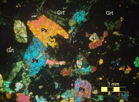 Άλλες μικροφωτογραφίες δειγμάτων της ζώνης Γρανάτη - Πυρόξενου