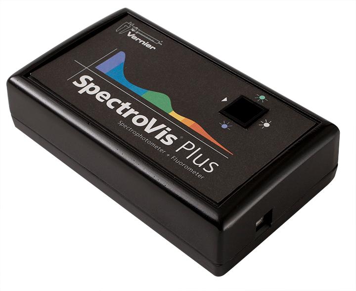 Spektrofotometer Vernier SpectroVis Plus (Objednávací kód: SVIS-PL) SpectroVis Plus je prenosný spektrofotometer a fluorometer viditeľného a blízkeho IČ svetla. Čo obsahuje balenie SpectroVis Plus?