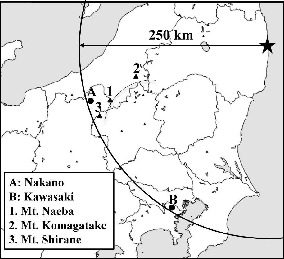 176 B U N S E K I K A G A K U Vol. 66 2017 6 7 7 137 Cs 3 g 137 Cs HPGe γ Fig. 1 Sampling locations in this study : Topography is based on ROOTS PRO Japan (HEIBONSHA. C. P. C.). 5 cm Fig.