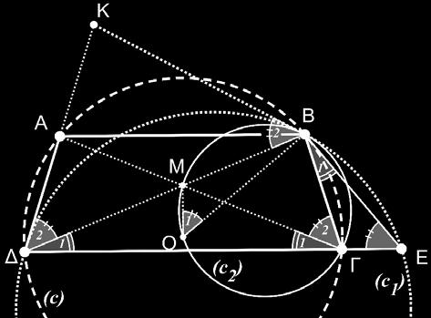 χορδή ΒΒΒΒ και την ΑΑΑΑ) είναι ίση με την γωνία ΕΕ, οπότε η ΑΑΑΑ θα εφάπτεται στον κύκλο (cc ).