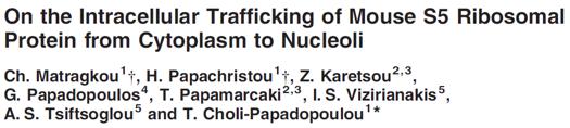 -Our work on ribosomal