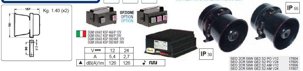 SEO Montáž na strchu vozidla TE 4Q 100W TE 2NDM Katalóg výstražnj