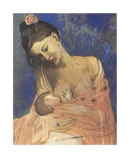 Εικόνα 1: Π. Πικάσο ''Μητρότητα'' 1901 To 1992 καθιερώνεται διεθνώς η Εβδομάδα Μητρικού Θηλασμού από την WABA (Παγκόσμια συμμαχία για δράση υπέρ του θηλασμού), την Π.Ο.