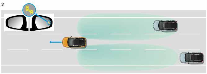 για τα όρια ταχύτητας ή για σημαντικές απαγορεύσεις (λ.χ. προσπέραση), τα εμφανίζει στην οθόνη του πίνακα οργάνων (μετά το πέρασμα του οχήματος) για να βοηθήσει τον οδηγό να θυμάται ποια σήμανση έχει προηγηθεί.