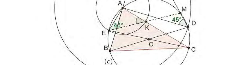 Δίνεται οξυγώνιο τρίγωνο ABC (με AB AC BC ) εγγεγραμμένο σε κύκλο ( c ) (με κέντρο O και ακτίνα R ) και έστω D, E τα αντιδιαμετρικά σημεία των B, C, αντίστοιχα (ως προς τον κύκλο ( c ) ).