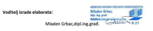 izrade elaborata: Mladen Grbac,dipl.ing.građ.
