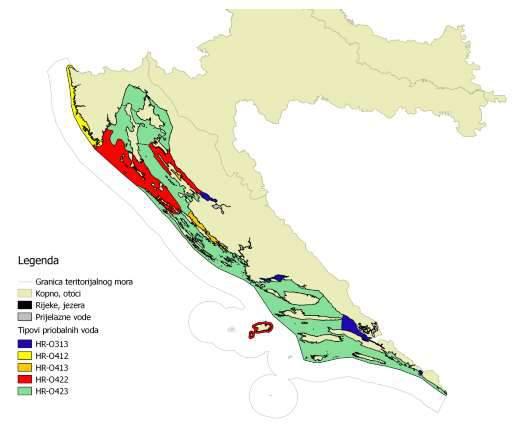unutar priobalnog vodnog tijela O423 VIK