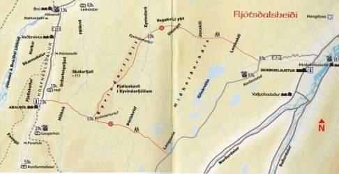 Rannsóknir og ráðgjöf ferðaþjónustunnar 2014 Hákonarstaði, Sænautasel og í Möðrudal. Fyrrnefnda leiðin skiptist eftir því hvort haldið skyldi að Vaðbrekku eða Aðalbóli.