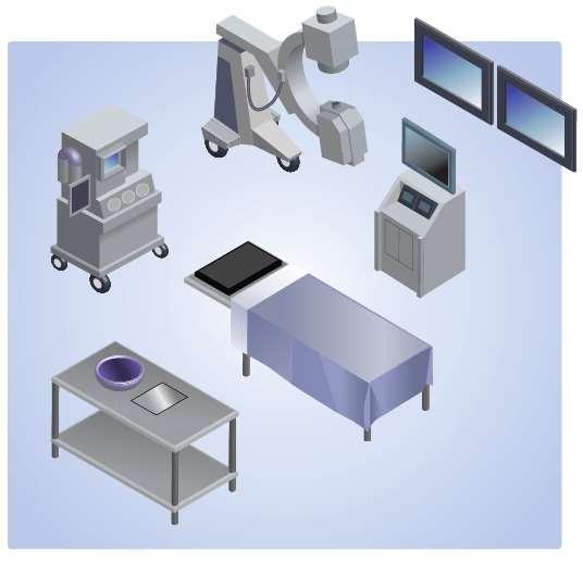 Απαραίτητος εξοπλισμός εργαστηρίου Η εμφύτευση του συστήματος MitraClip NT μπορεί να πραγματοποιηθεί είτε σε συμβατικό αιμοδυναμικό εργαστήριο είτε σε χώρο υβριδικού χειρουργείου.