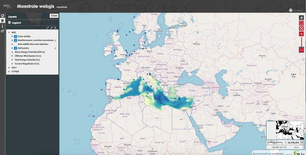 Γεωβάση Γαλάζιας Ενέργειας Βάση υφιστάμενων έργων Γαλάζιας Ενέργειας Γαλάζιο