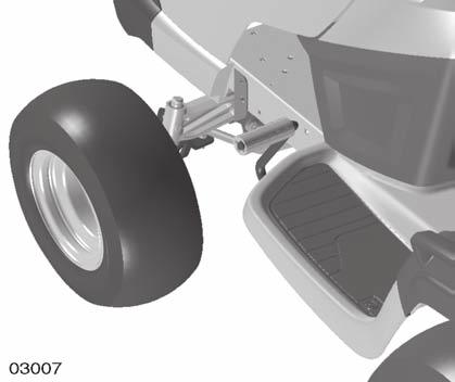4. Pedal för drift framåt/bakåt Riktningen och rörelsens hastighet kontrolleras av pedalerna för framåt- och bakåtdrift. 4.