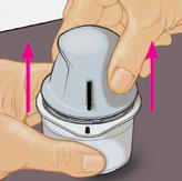 4 Ευθυγραμμίστε την σκουρόχρωμη ένδειξη στη συσκευήεφαρμογής του αισθητήρα με την αντίστοιχη