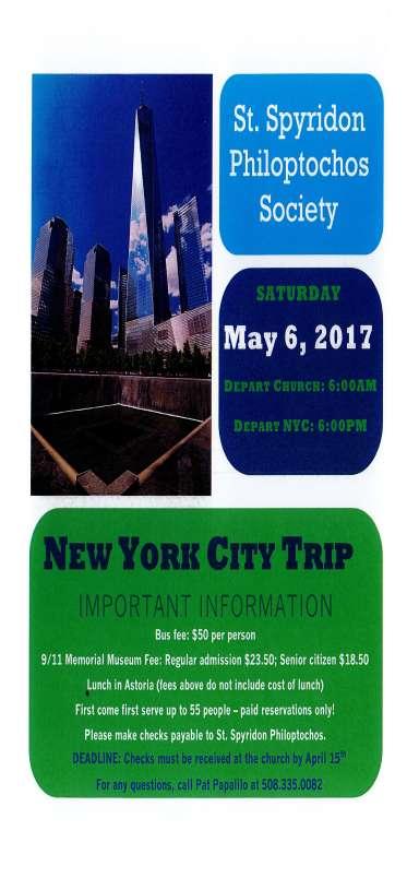 JOY & HOPE JOY & HOPE will meet on Friday, April 28, 2017 at 5:30pm ZACHARY W. KASSOS METROPOLIS SUMMER CAMP AWARD Applications are now available in the church office for the Zachary W.