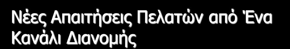 Νέες Απαιτήσεις Πελατών από Ένα Κανάλι Ικανότητα παραγγελίας