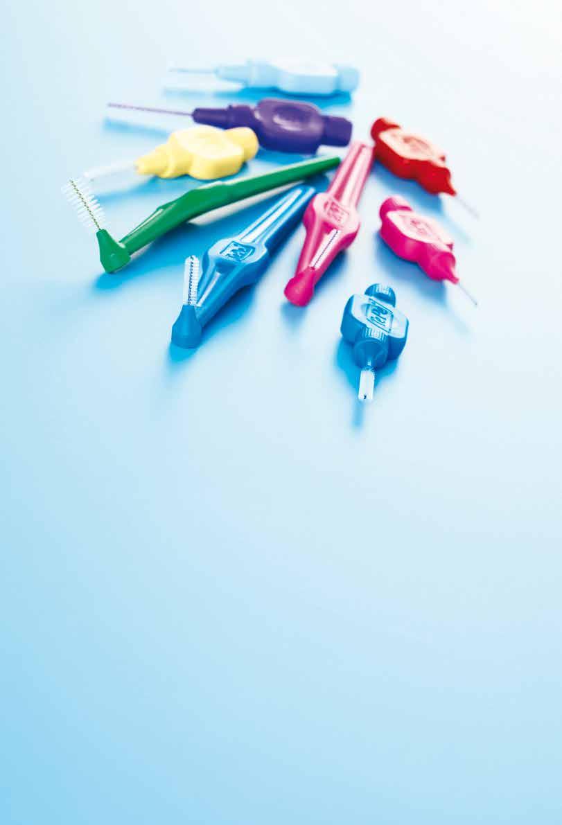 TePe Μεσοδόντια βουρτσάκια Τα μεσοδόντια βουρτσάκια όταν χρησιμοποιούνται συμβάλουν στην απομάκρυνση μεγαλύτερου ποσοστού οδοντικής πλάκας ανάμεσα στα δόντια.