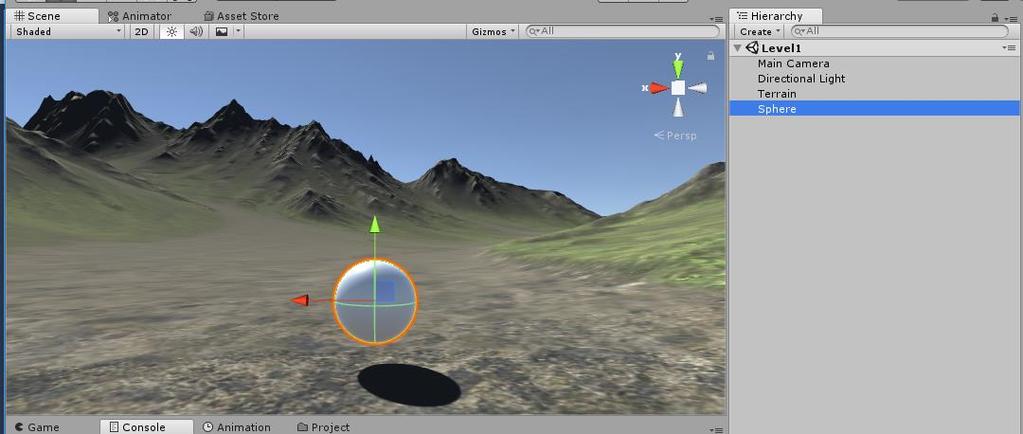 Για παράδειγμα, η εικόνα 3 δείχνει τις διαφορές ανάμεσα στο Scene και Game View. Εικόνα 4.1.5.Game View Στο game view παρατηρούμε ότι όντως βλέπουμε αυτό που κάνει render η κάμερα!