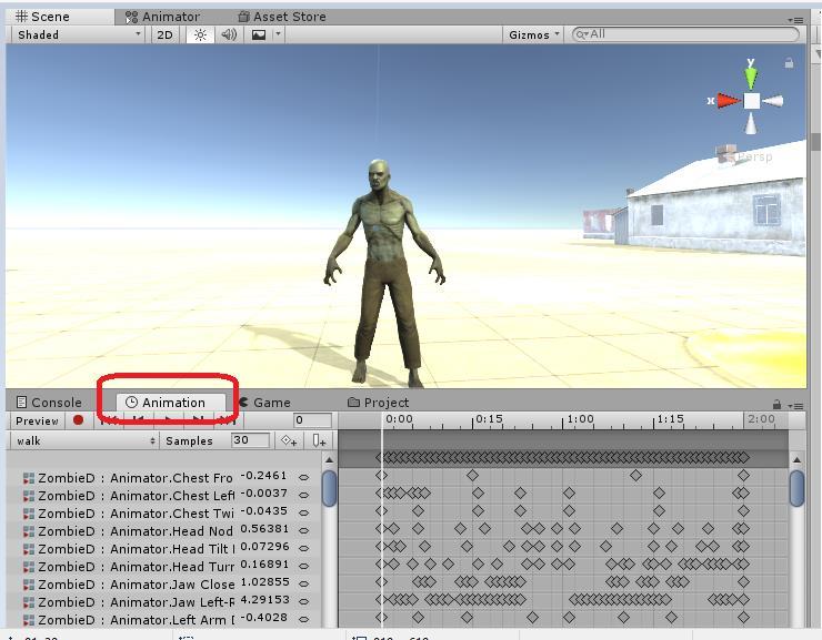 5.2.2 Τo Animation System του εχθρού Ανοίγουμε το Animation Window της Unity (εικόνα 1).