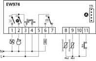 Saladette Notice dé utilization FR BORNES EW961: CONNEXIONS Relais compresseur N-L Alimentation A Ingresso TTL BORNES EW974: CONNEXIONS Relè sbrinamento Relais compresseur Relais ventilateurs N-L