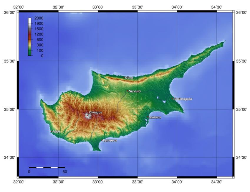 ΚΕΦΑΛΑΙΟ 3 ΓΕΩΛΟΓΙΑ ΚΥΠΡΟΥ Η Κύπρος είναι ένα από τα μεγαλύτερα νησιά της Μεσογείου, η γεωγραφική της θέση είναι στο βορειοανατολικό άκρο της Ανατολικής Μεσογείου σε συντεταγμένες γεωγραφικού μήκους