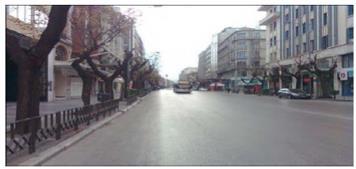 Εικόνα 4.2 : Αστική οδός τριών λωρίδων ανά κατεύθυνση (Πηγή : Μ. Ι. Παναγοπούλου, 2011