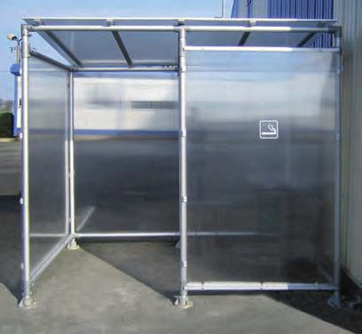 - Širina ulaza: 1000 mm. - Ukupna širina: 2500 ili 5000 mm. Krov: - Okvir krova je sastavljen od aluminijskih profila.
