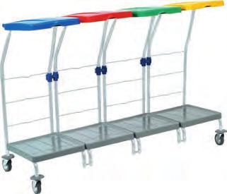 Tip: 4668 četverostruki stalak 20,5 kg 1460 x 480 x 960 mm 4 x 120 l - Pogodni za selektiranje