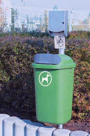 KOŠEVI ZA PSEĆI IZMET Koš za pseći izmet 50 l Tip: 5225 - koš sa spremnikom - Plastični koš s pokretnim poklopcem za zatvaranje otvora za ubacivanje.