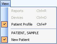 Ctrl+N za mogu nost New Patient (Novi bolesnik)).