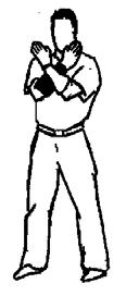 HIKΙWAKE Ισοπαλία Ο Κεντρικός Διαιτητής (MR) διασταυρώνει τα χέρια του μπροστά από το στήθος, με τις παλάμες ανοικτές και ανακοινώνει Ισοπαλία.