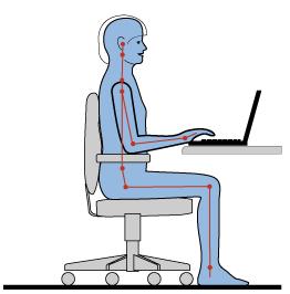 Γενική στάση σώματος: Αλλάζετε ελαφρώς τη στάση του σώματός σας ενώ εργάζεστε, για να αποφύγετε να αισθανθείτε δυσφορία που οφείλεται στην πολύωρη εργασία στην ίδια στάση.