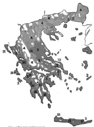 Εικόνα 9: Επιλεκτικότητα δασών και βοσκοτόπων στην Ελλάδα