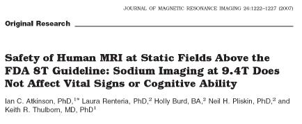 Στατικό Μαγνητικό Πεδίο & Εγκεφαλική Λειτουργία Μελέτες υποδηλώνουν ότι η έκθεση