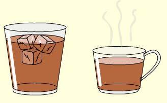 3. Πού µπορούµε να διαλύσουµε περισσότερη ζάχαρη, στο κρύο ή στο ζεστό τσάι; Περισσότερη ζάχαρη µπορούµε να διαλύσουµε στο ζεστό τσάι.