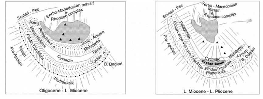 δραστηριότητα σημειώθηκε ιδιαίτερα στο κεντρικό Αιγαίο, όπου ο φλοιός είναι σαφώς λεπτότερος (μεταξύ 22 και 32 km), (Makris et al., 1977, McKenzie et al., 1978a).