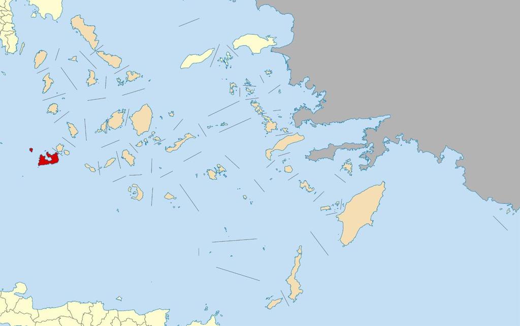 ΚΕΦΑΛΑΙΟ 5 ΓΕΩΛΟΓΙΑ ΤΗΣ ΝΗΣΟΥ ΜΗΛΟΥ 5.1 ΓΕΝΙΚΕΣ ΠΛΗΡΟΦΟΡΙΕΣ Η Μήλος βρίσκεται στη ΝΔ άκρη των Κυκλάδων (Εικόνα 5.1.1) και είναι το πέμπτο σε μέγεθος νησί των Κυκλάδων, 120 km ανατολικά των ακτών της Λακωνίας.