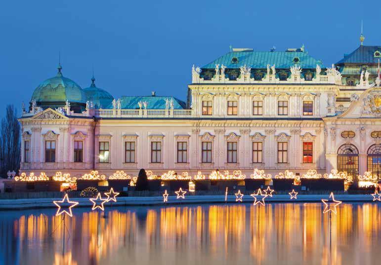 Όπερα, την Ακαδημία Καλών τεχνών, τα Χειμερινά Ανάκτορα, την πλατεία Μαρίας Θηρεσίας, το Κοινοβούλιο, το Δημαρχείο, το Αυτοκρατορικό Θέατρο, την Εκκλησία του Τάματος, την πλατεία Σουηδίας.
