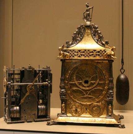 Αστρονομικό ρολόι που λειτουργεί με βάρος Γύρω στο 1569. Κατασκευή Ιερεμίας Μέτσγερ. Δίνει την θέση του Ηλίου και της Σελήνης της οποίας δίνει και την φάση.