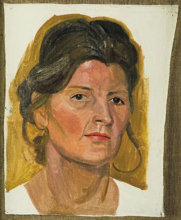 * 50 Γιάννης Τσαρούχης (1910-1989) Πορτραίτο γυναίκας υπογεγραμμένο και χρονολογημένο κάτω δεξιά: Τσαρούχης 72 βεβαίωση γνησιότητας