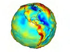 Σχήμα 4.2 Χάρτης βαρυτομετρικών ανωμαλιών στη γήινη επιφάνεια. Δημιουργήθηκε από τη NASA στα πλαίσια του προγράμματος GRACE.
