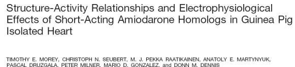 Budiodarone Hydrophilic with a short plasma half-life (7 hours) Cleared in 48 hours due to rapid metabolism