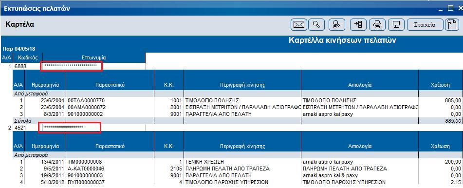 καταχωρημένα δεδομένα στην εφαρμογή (π.χ. συναλλαγές,, κ.λ.π.) ώστε να εξασφαλίσει ότι η ανωνυμοποίηση για τη συγκεκριμένη εγγραφή της οντότητας είναι σύννομη.