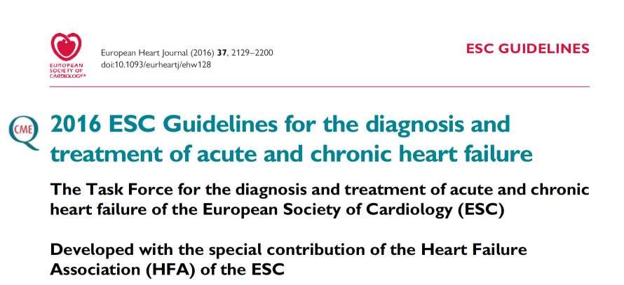 ESC 2016 guidelines for diagnosis and treatment of acute and chronic heart failure 2 Empagliflozin should be considered in
